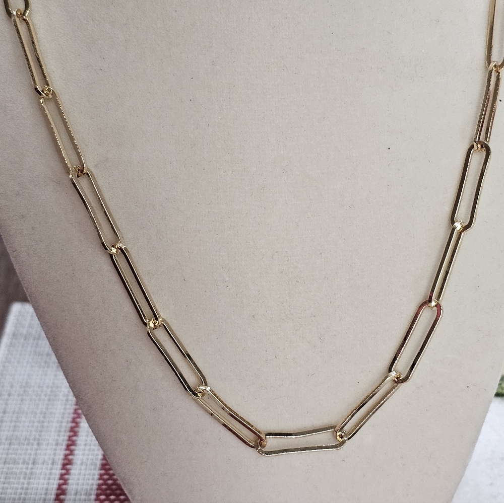Sugarfix by Baublebar Paperclip Golden Goldtone Necklace